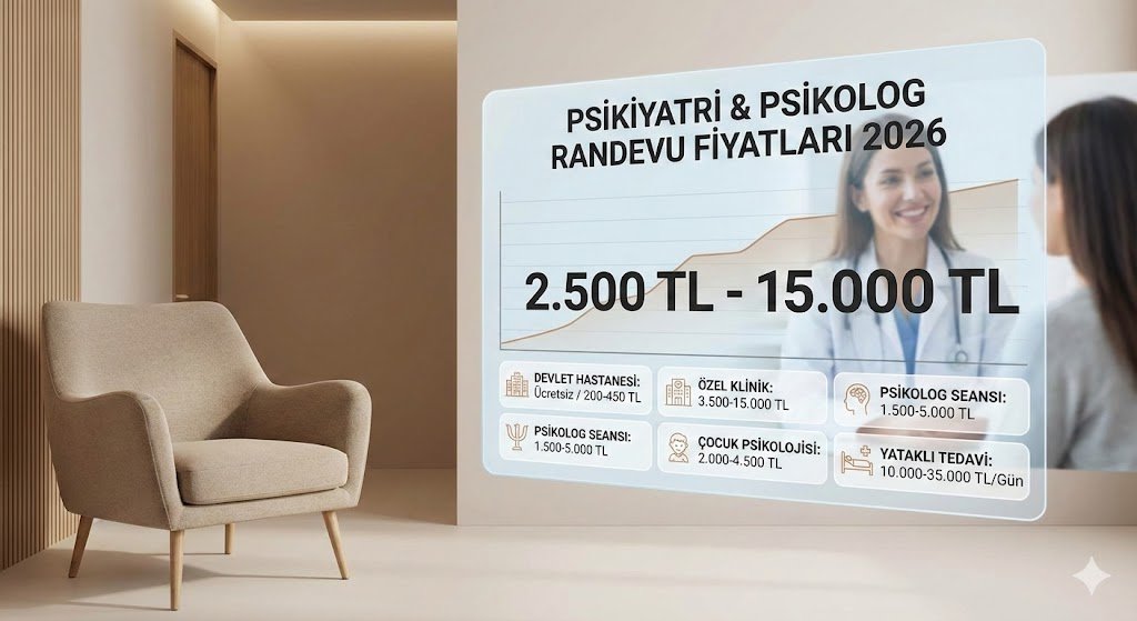 2026 Psikiyatri Randevu Fiyatları, Güncel Muayene ve Terapi Ücretleri Rehberi