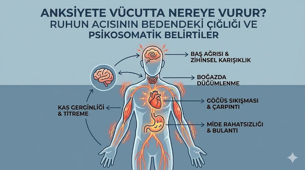 Anksiyete Vücutta Nereye Vurur? Ruhun Acısının Bedendeki Çığlığı ve Psikosomatik Belirtiler