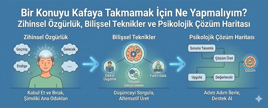 Bir Konuyu Kafaya Takmamak İçin Ne Yapmalıyım? Zihinsel Özgürlük, Bilişsel Teknikler ve Psikolojik Çözüm Haritası