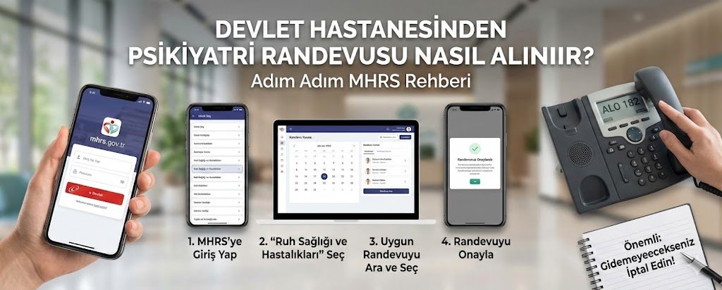 Devlet Hastanesinden Psikiyatri Randevusu Nasıl Alınır? Adım Adım MHRS Rehberi