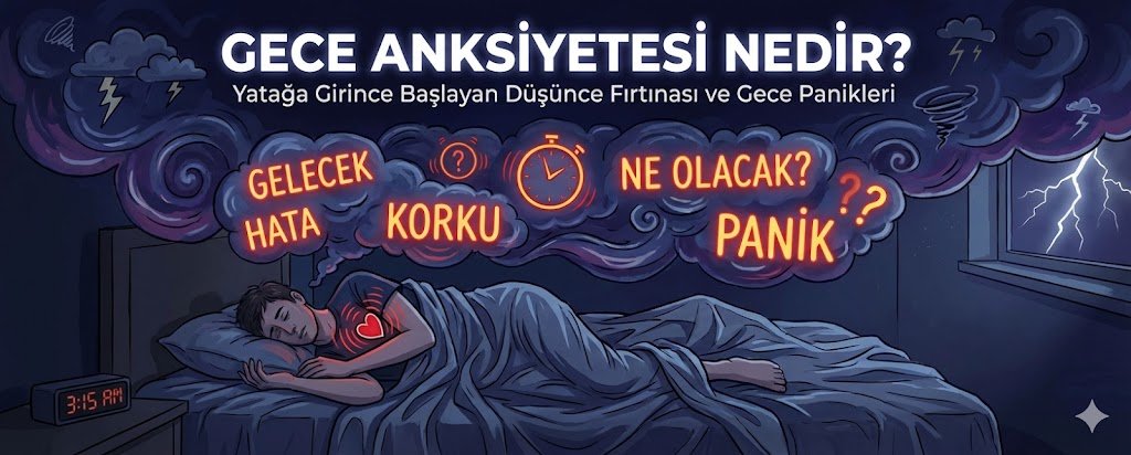 Gece Anksiyetesi Nedir? Yatağa Girince Başlayan Düşünce Fırtınası ve Gece Panikleri