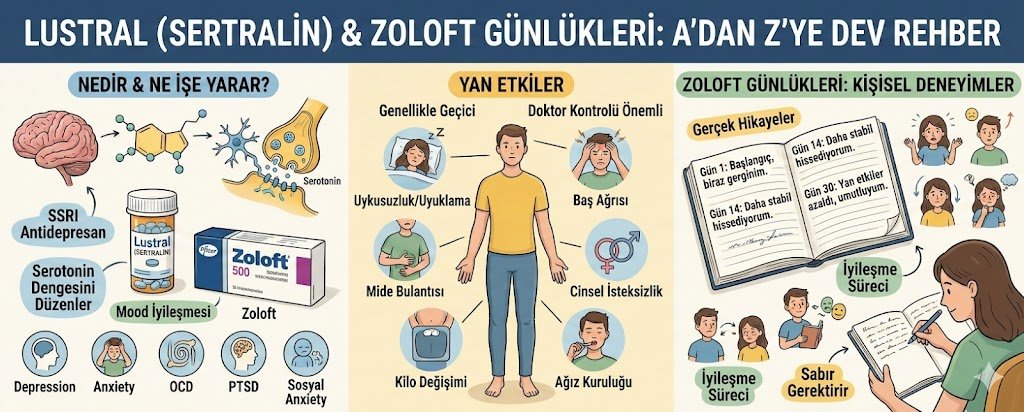 Lustral (Sertralin) Nedir? Ne İşe Yarar? Yan Etkileri ve "Zoloft" Günlükleri: A'dan Z'ye Dev Rehber