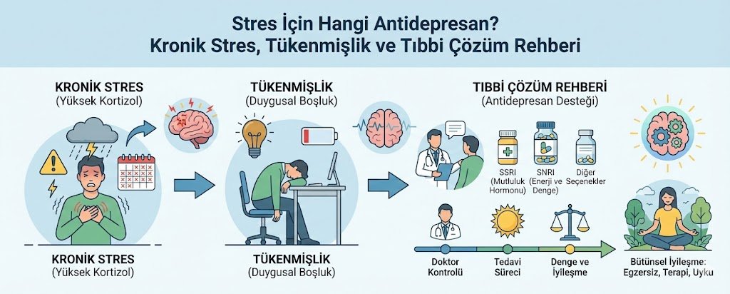 Stres İçin Hangi Antidepresan? Kronik Stres, Tükenmişlik ve Tıbbi Çözüm Rehberi